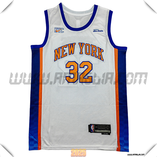 Maglia New York Knicks (TOWNS #32) 2025/26 Bianco/Blu/Arancia