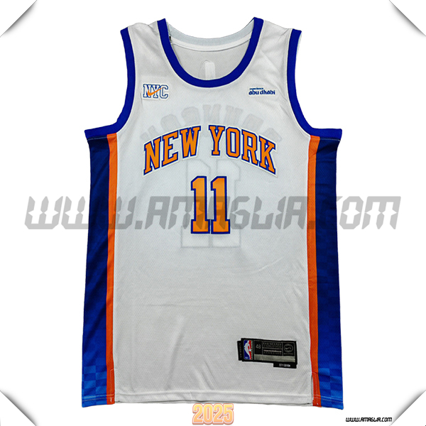 Maglia New York Knicks (MarroneSON #11) 2025/26 Bianco/Blu/Arancia