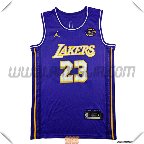Maglia Los Angeles Lakers (JAMES #23) 2025/26 viola