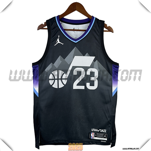 Maglia Utah Jazz (MARKKANEN #23) 2025/26 Nero/Grigio/viola
