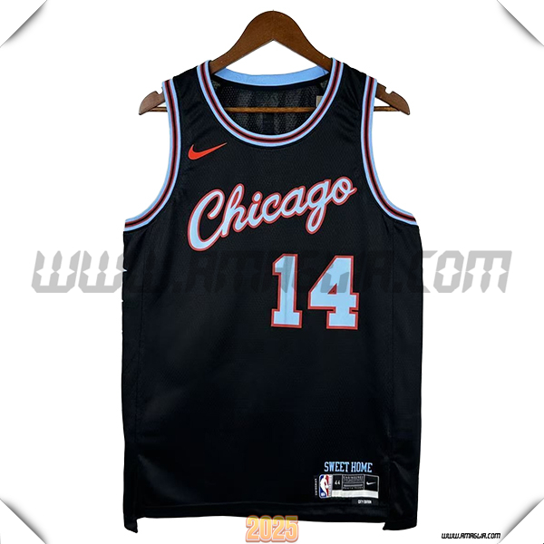 Maglia Chicago Bulls (BUZELIS #14) 2025/26 Nero/Blu