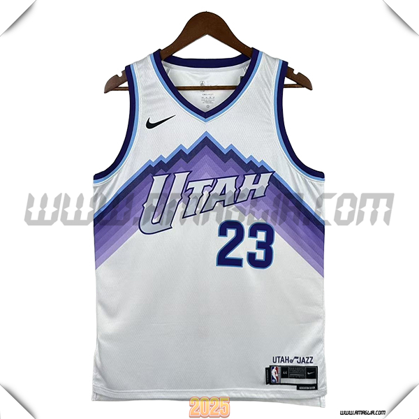 Maglia Utah Jazz (MARKKANEN #23) 2025/26 Bianco/viola