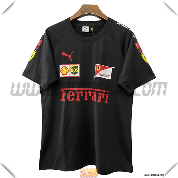 Maglietta Scuderia Ferrari Team Nero 2025
