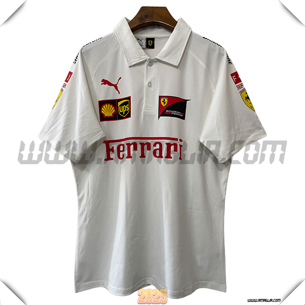 Polo F1 Scuderia Ferrari Team Bianco 2025
