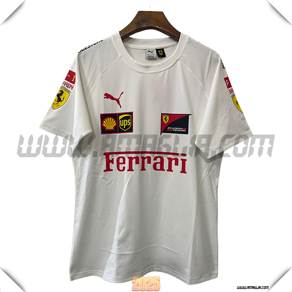 Maglietta Scuderia Ferrari Team Bianco 2025 -02