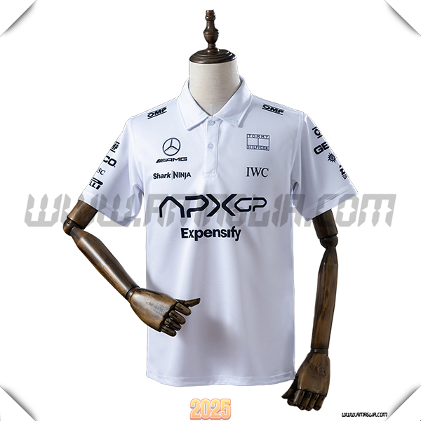 Polo F1 Mercedes Benz Team Bianco/Nero 2025 -02