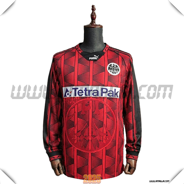 Prima Maglia da Eintracht Frankfurt Maniche Lunghe Retro 1995/1996