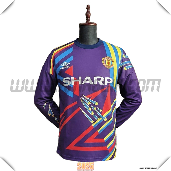 Maglia da Portiere Manchester United Retro Viola 1992/1993