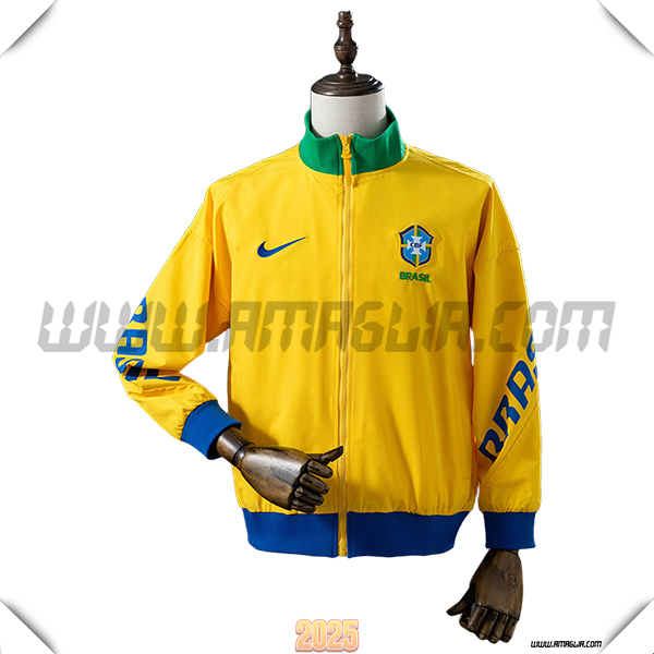 Giacca A Vento Brasile Giallo/Verde/Blu 2025/26