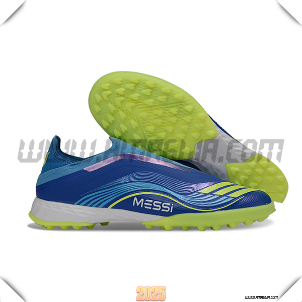 Adidas Scarpe Da Calcio F50 Pro Laceless TF Blu/Verde