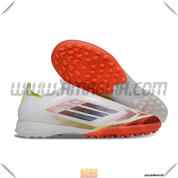 Adidas Scarpe Da Calcio F50 Pro Laceless TF Bianco/Arancia