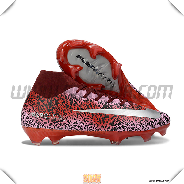 Nike Scarpe Da Calcio Air Zoom Mercurial Superfly IIX Elite FG Rosso/Grigio/Nero