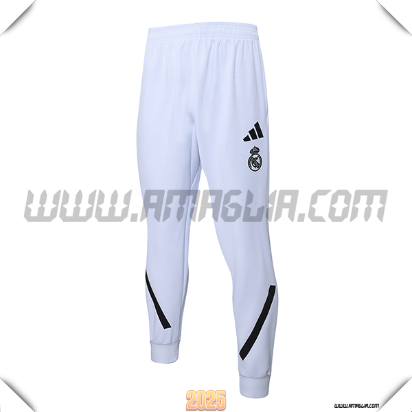 Pantaloni Da Allenamento Real Madrid Bianco/Nero 2025/26