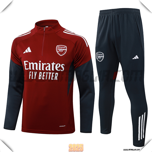 Tuta Calcio Arsenal Rosso/Grigio 2025/26 -02