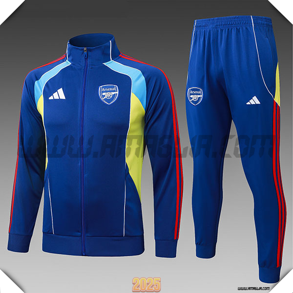 Tuta Giacca Calcio Arsenal Bambino Blu/Giallo/Rosso 2025/26