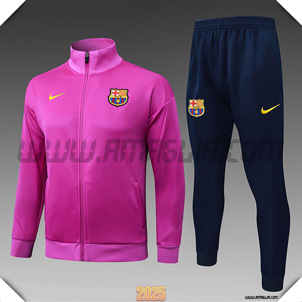 Tuta Giacca Calcio FC Barcellona Bambino viola 2025/26