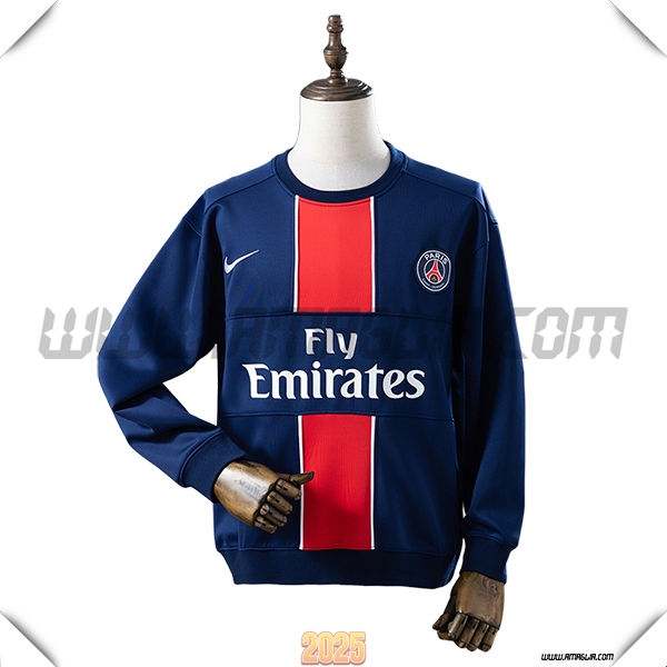 Felpa Allenamento PSG Blu/Rosso 2025/26