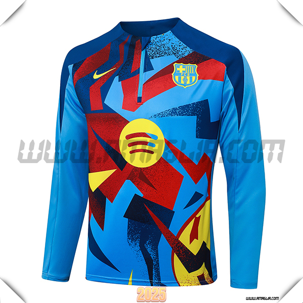 Felpa Allenamento FC Barcellona Blu/Rosso/Giallo 2025/26