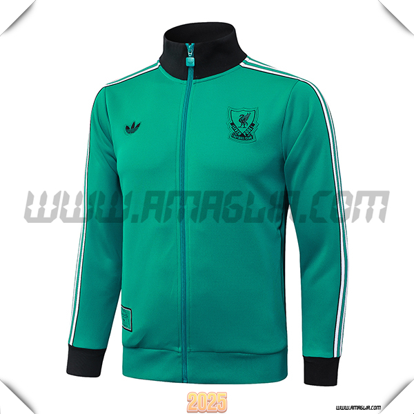 Giacca Calcio FC Liverpool Verde/Bianco/Nero 2025/26