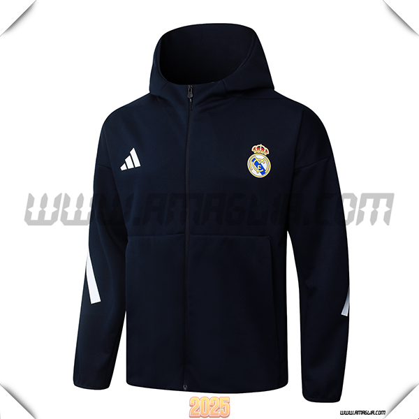Giacca Con Cappuccio Real Madrid Blu Reale 2025/26