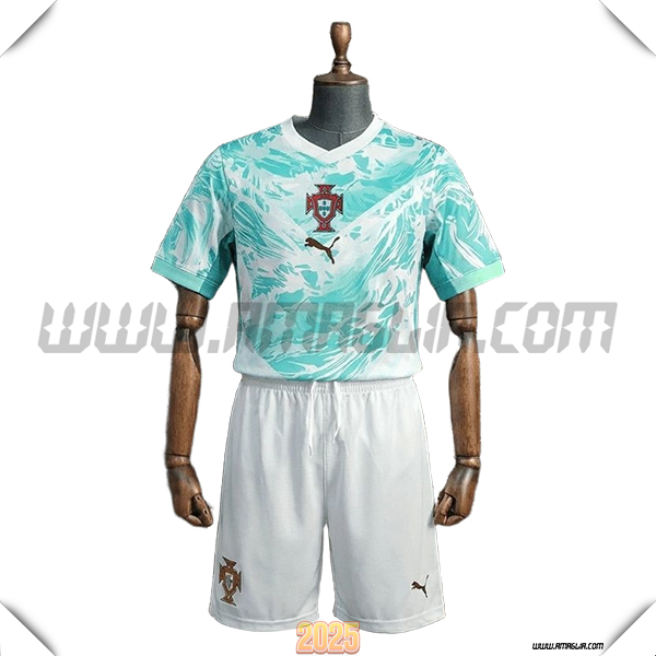 Seconda Maglia Squadra Portogallo Bambino Coppa del Mondo 2026