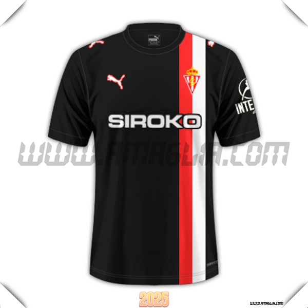 Nuovo Maglia da Sporting Gijon Seconda 2025 2026