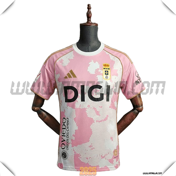 Maglia da Real Oviedo Edizione Speciale Rosa 2025 2026