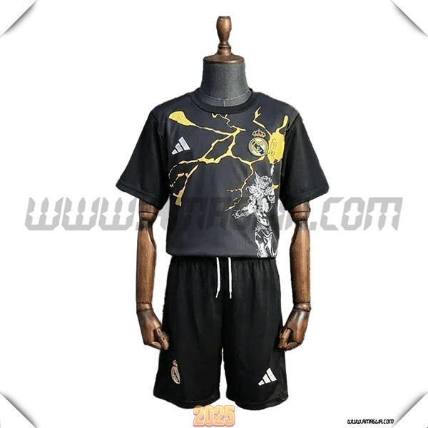 Maglia Calcio Real Madrid Bambino Edizione Speciale Nero 2025 2026