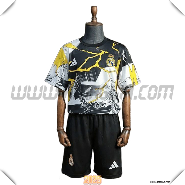 Maglia Calcio Real Madrid Bambino Edizione Speciale Nero/Bianco 2025 2026