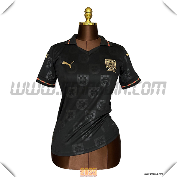 Maglia Calcio Portogallo Donne Edizione Speciale Nero 2025 2026