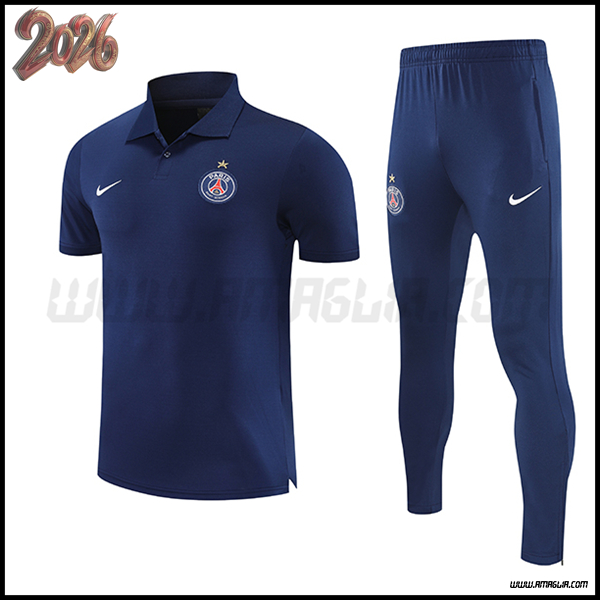 Kit Maglia Polo PSG Blu Scuro 2025 2026