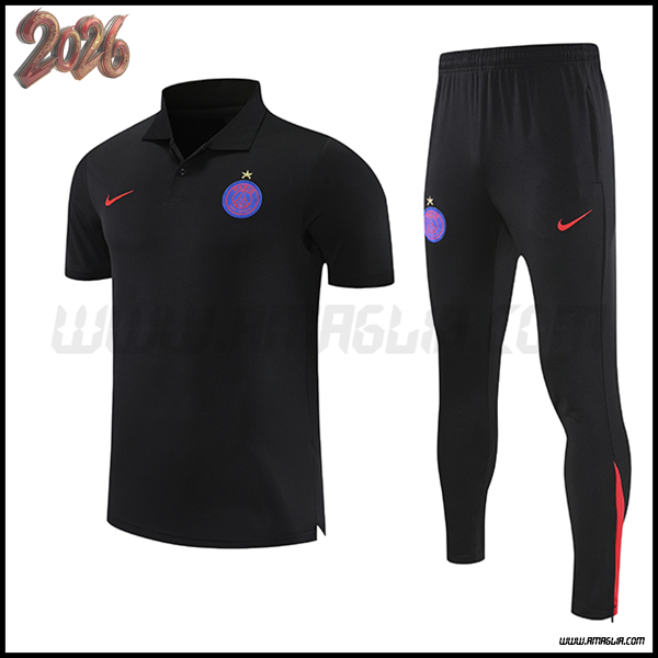 Kit Maglia Polo PSG Nero 2025 2026