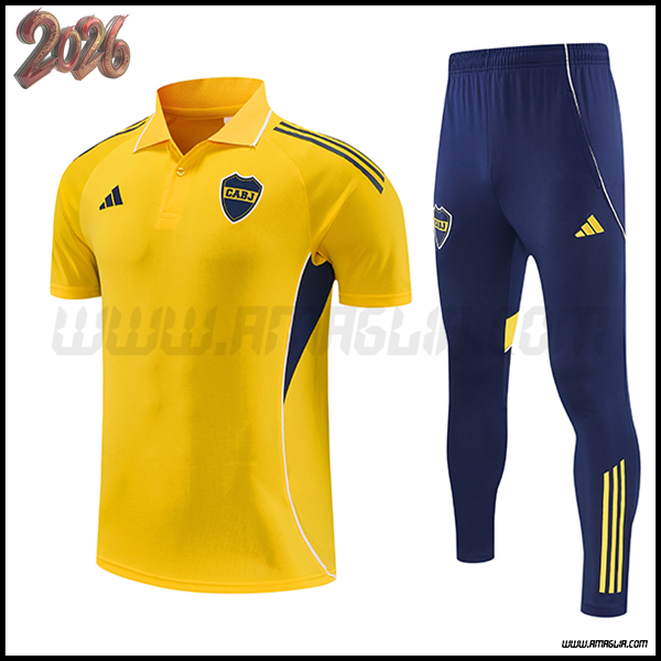 Kit Maglia Polo Boca Juniors Giallo/Blu 2025 2026