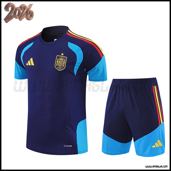 Kit Maglia Allenamento Spagna Blu Reale 2025 2026