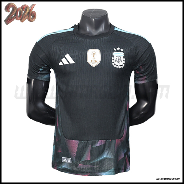 Training T-Shirt Argentina Nero/Blu 2025 2026