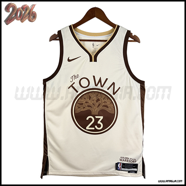 Maglia Golden State Warriors (GREEN #23) 2025/26 Beige/Marrone