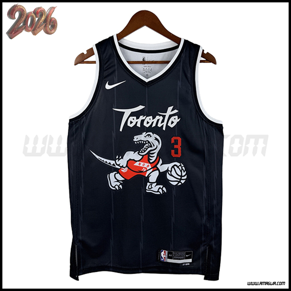 Maglia Toronto Raptors (INGRAM #3) 2025/26 Nero/Bianco