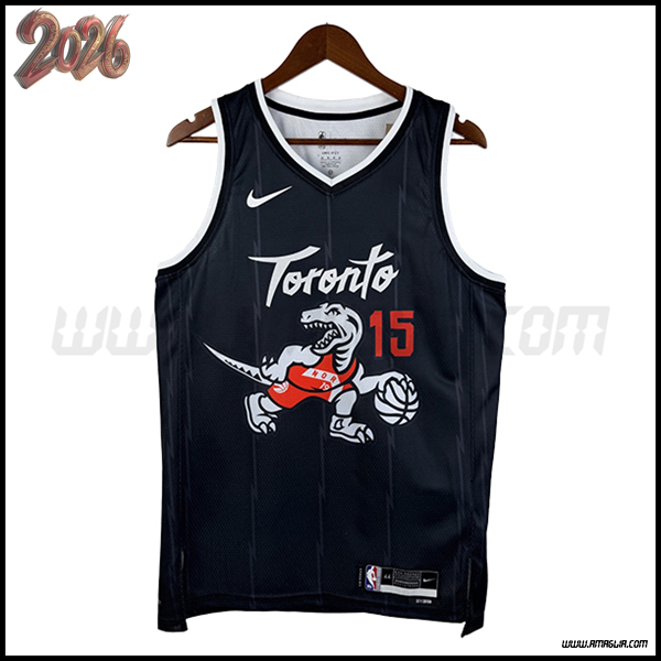 Maglia Toronto Raptors (CARTER #15) 2025/26 Nero/Bianco