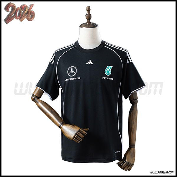 Maglietta Mercedes Benz Team Nero/Bianco 2025
