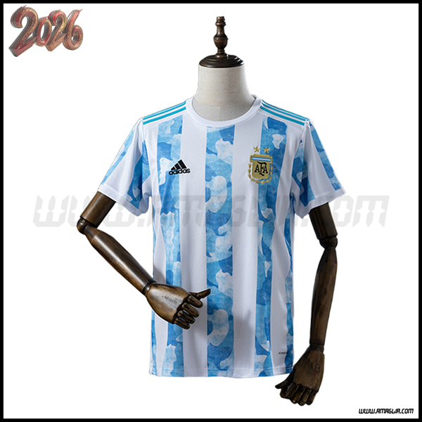 Prima Maglia da Argentina Retro 2021 Bianco/Blu
