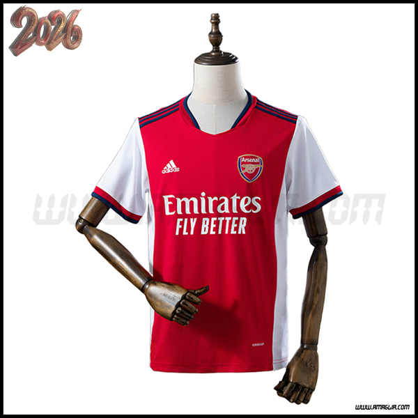 Prima Maglia da Arsenal Retro 2021/2022 Rosso/Bianco