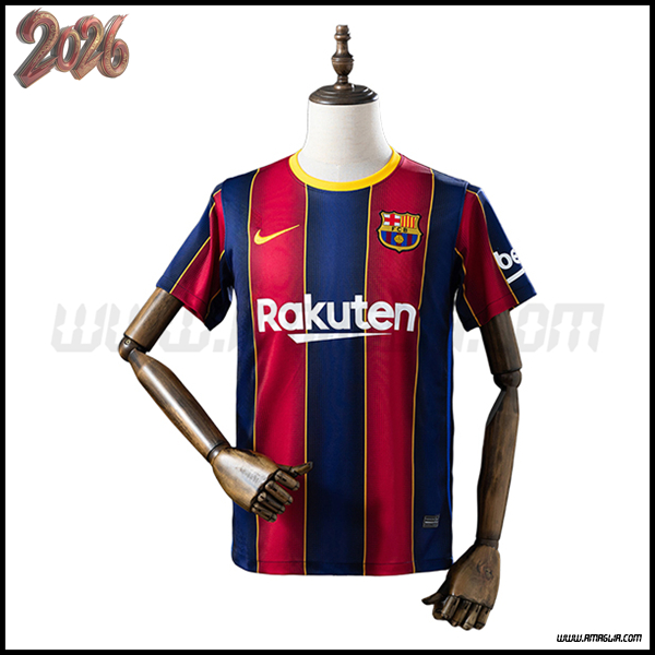Prima Maglia da FC Barcellona Retro 2020/2021 Rosso/Blu