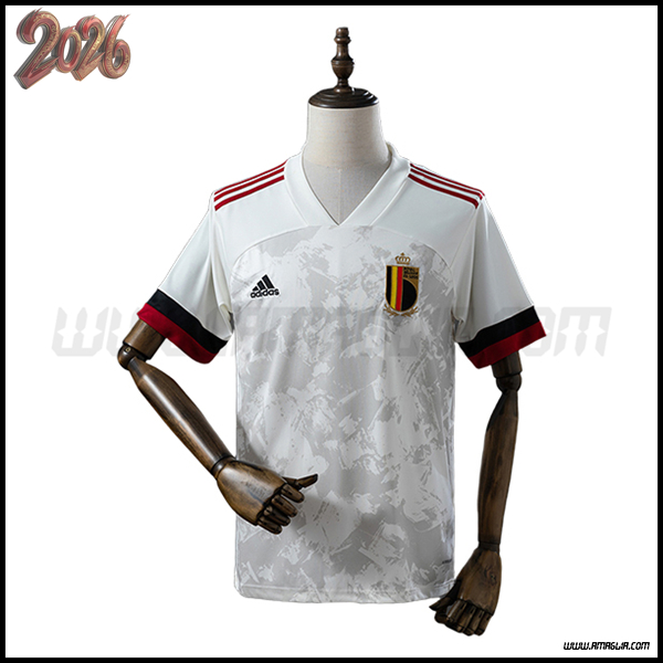 Seconda Maglia da Belgio Retro 2020 Bianco