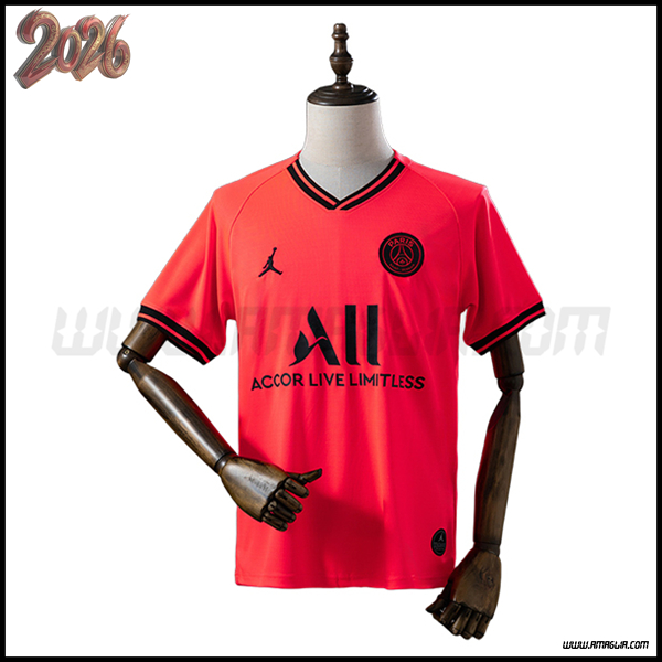 Seconda Maglia da Paris PSG Retro 2019/2020 Rosso