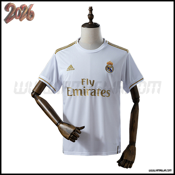 Prima Maglia da Real Madrid Retro 2019/2020 Bianco