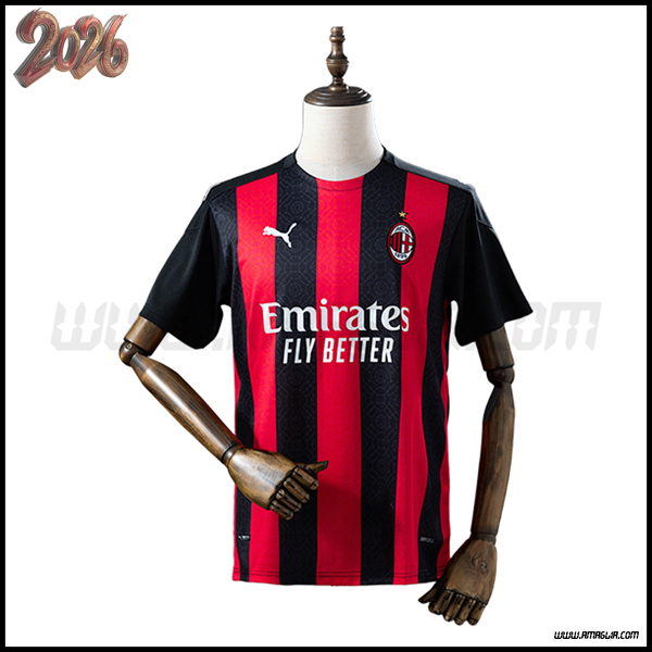 Prima Maglia da AC Milan Retro 2020/2021 Rosso/Nero