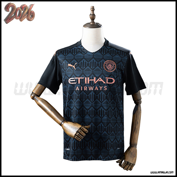 Seconda Maglia da Manchester City Retro 2020/2021 Nero
