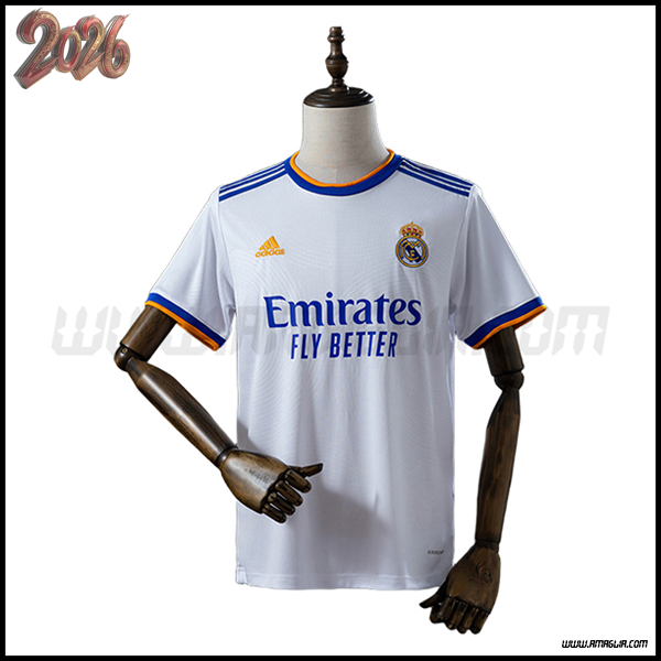 Prima Maglia da Real Madrid Retro 2021/2022 Bianco