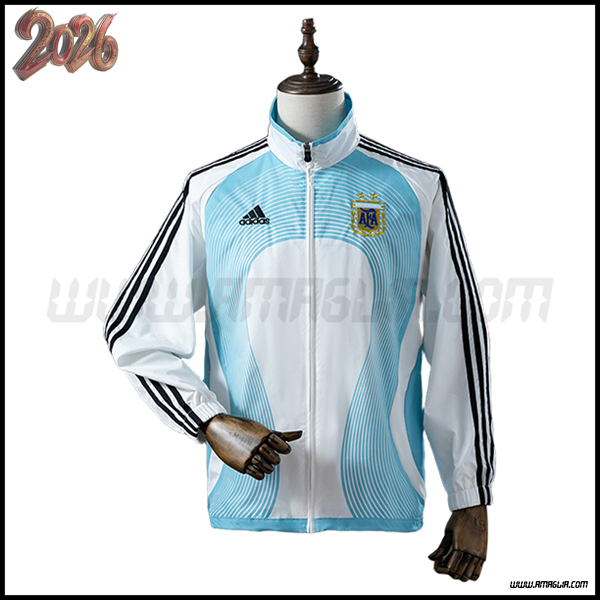 Giacca A Vento Argentina Bianco/Blu/Nero 2025 2026