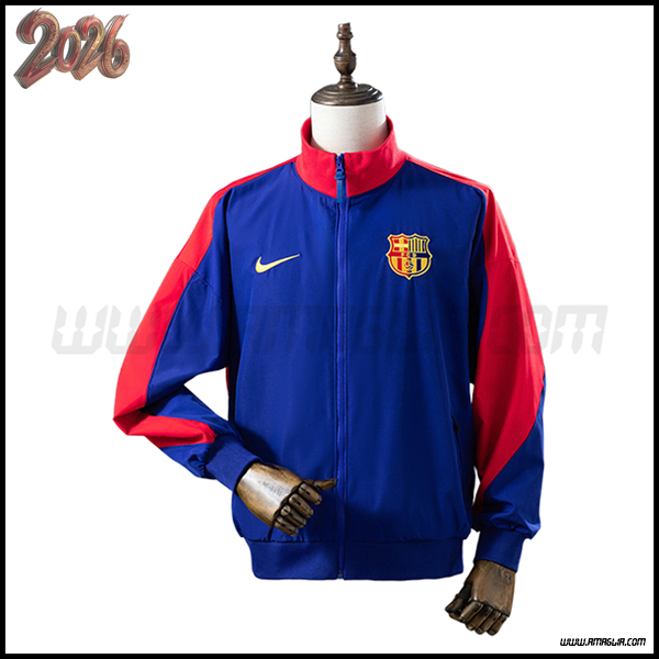 Giacca A Vento FC Barcellona Blu/Rosso 2025 2026